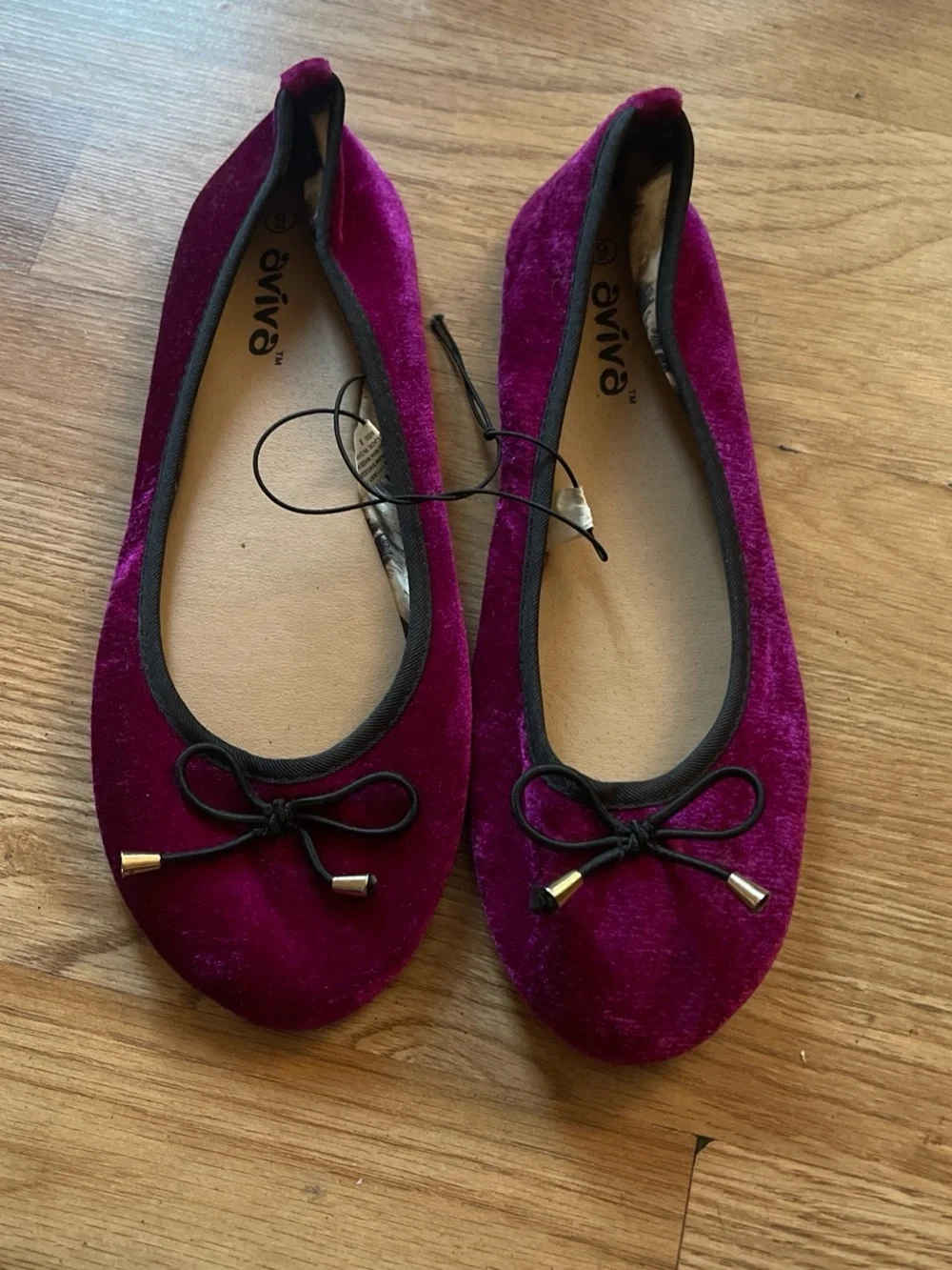 Plum Velvet Ballet Flats - Plum